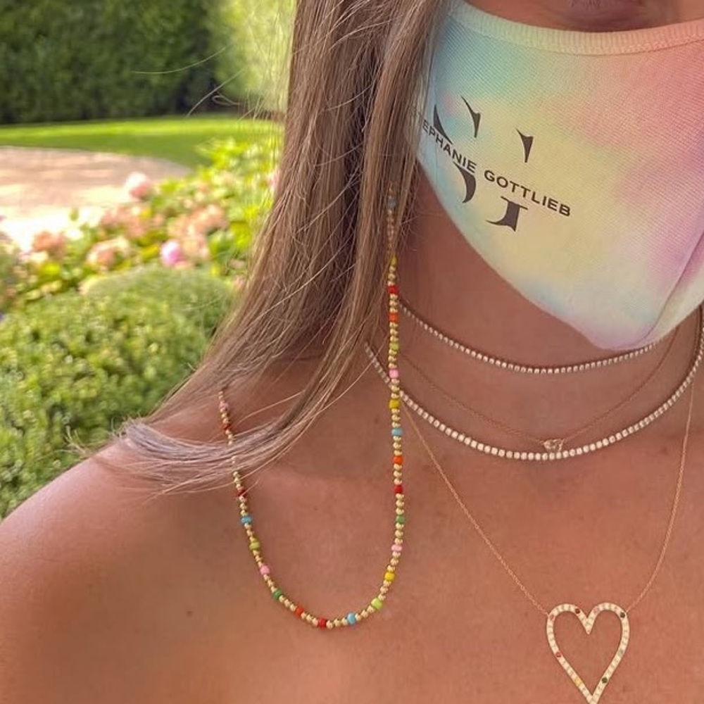 New Stephanie Gottlieb Beaded Mask Chain